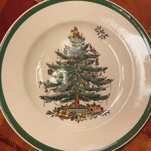 Spode Christmas Tree 5” Bread Plates Set of 5 Made in England
